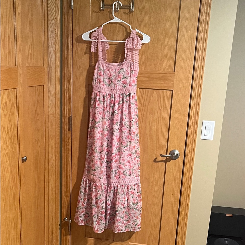 Adorable Pink Floral Kids Dress